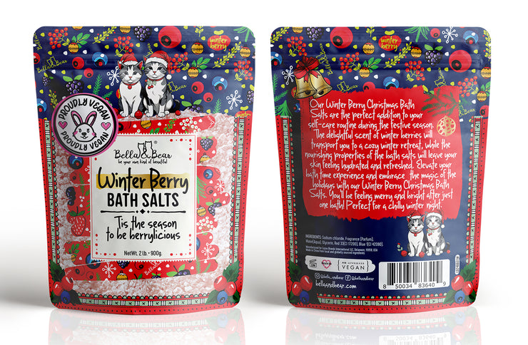 Winter Berry Holiday Bath Salts 2lb Packs x 6