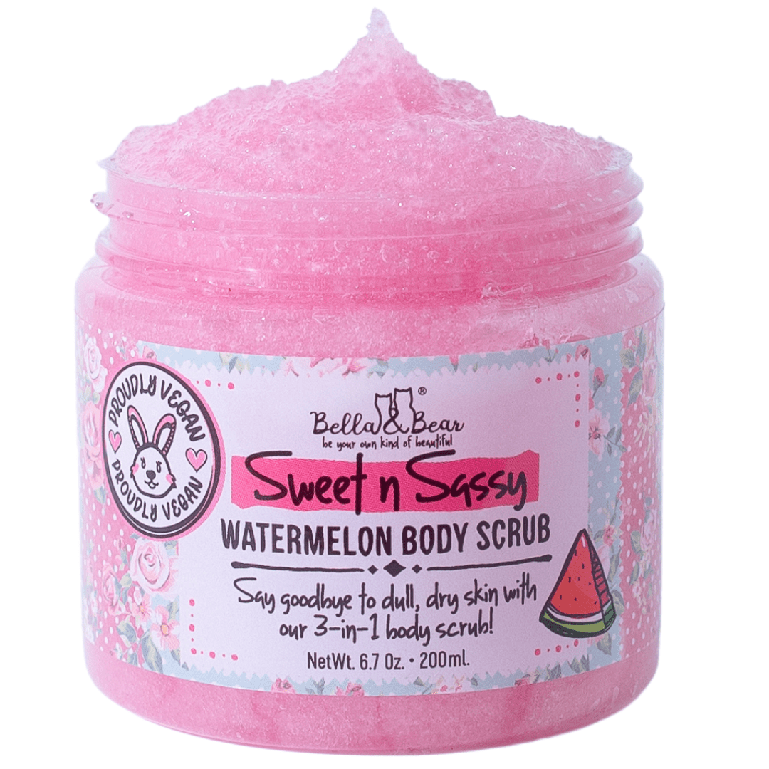 Bella and Bear Bath & Body Care 6.7oz Sweet 'n' Sassy Watermelon Body Scrub x 6