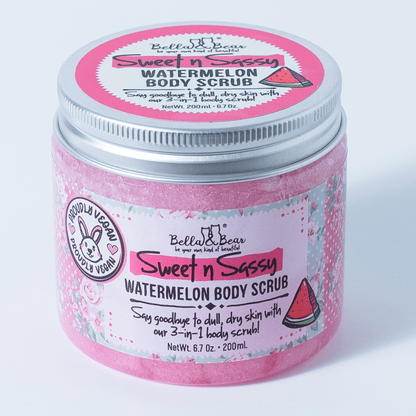 Bella and Bear Bath & Body Care 6.7oz Sweet 'n' Sassy Watermelon Body Scrub x 6