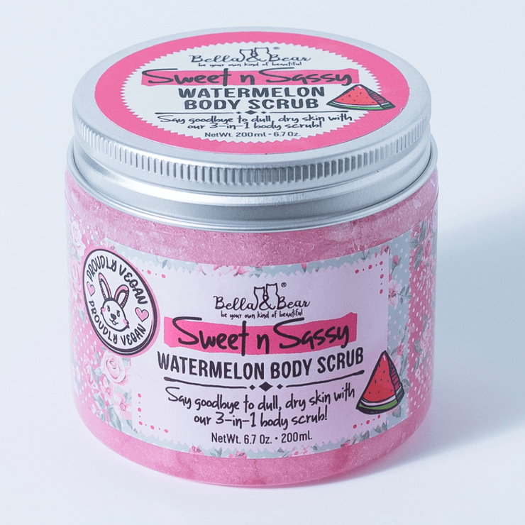 Bella and Bear Bath & Body Care 6.7oz Sweet 'n' Sassy Watermelon Body Scrub x 6