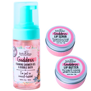 Goddess Tropical Scented 2 in 1 Foaming Shower Gel & Bubble Bath & Lip Care Set Gift Set x 6