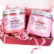 Love Flutter Gift Set | Body Scrub | Body Butter | Valentines Gift x 6