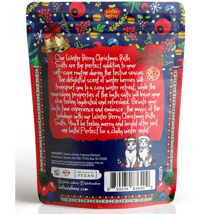 Winter Berry Holiday Bath Salts 2lb Packs x 6