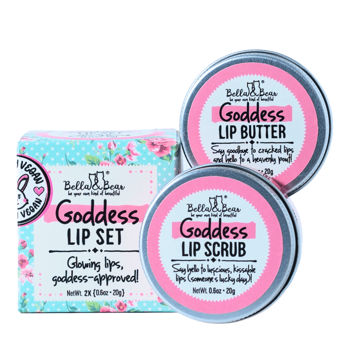 Bella and Bear Facial Care Goddess Lip Set - Lip Scrub & LIp Butter x 6