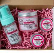 Bella and Bear Bath & Body Care Sweet 'n' Sassy Watermelon Gift Set Foaming Body Wash & Bubble Bath, Body Scrub, Lip Butter & Lip Scrub x 6