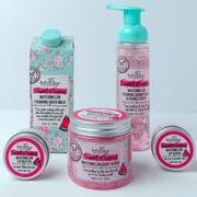 Bella and Bear Bath & Body Care Sweet 'n' Sassy Watermelon Gift Set with Foaming Shower Gel & Bubble Bath, Foaming Bath Milk, Body Scrub, Lip Butter & Lip Scrub x 6