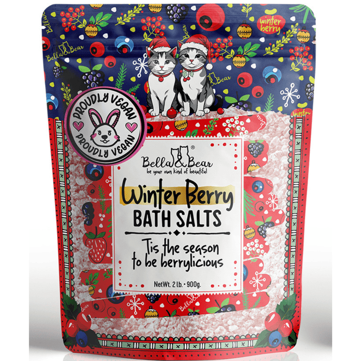 Bella and Bear Bath & Body Care Winter Berry Holiday Bath Salts 2lb Packs x 6