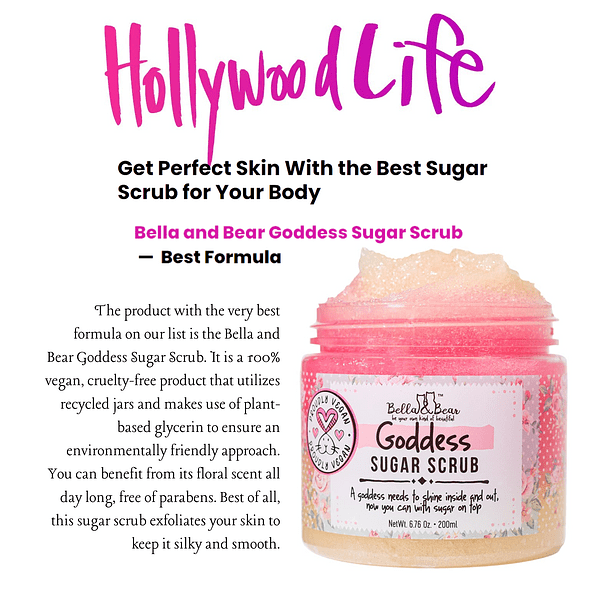 Bella and Bear Bath & Body Care Goddess Sugar Scrub 3.4oz  x 24