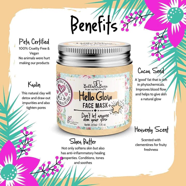 Bella and Bear Facial Care Hello Glow Face Mask 6.7oz X 12 - C