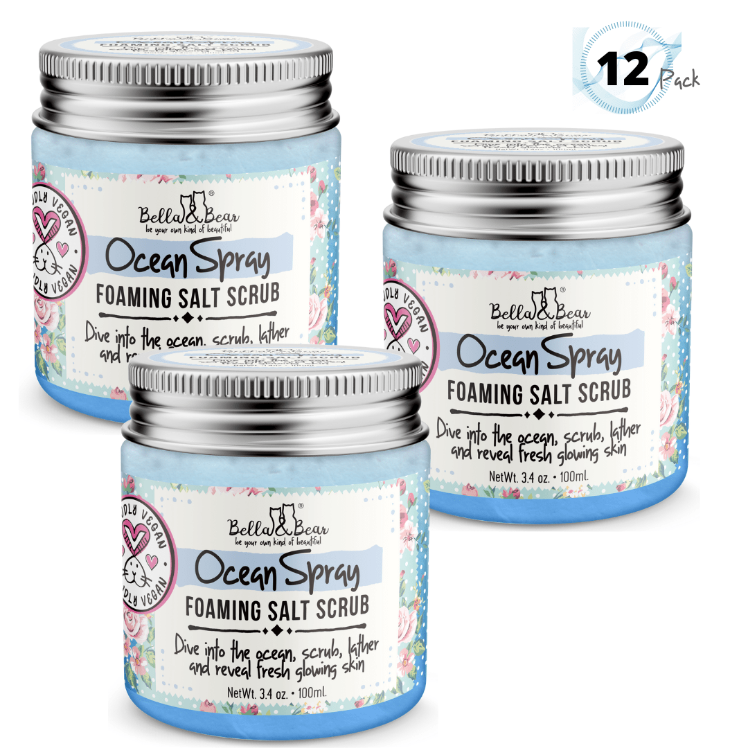 Bella and Bear Bath & Body Care Ocean Spray Salt Scrub & Wash 6.7oz X 12 -C