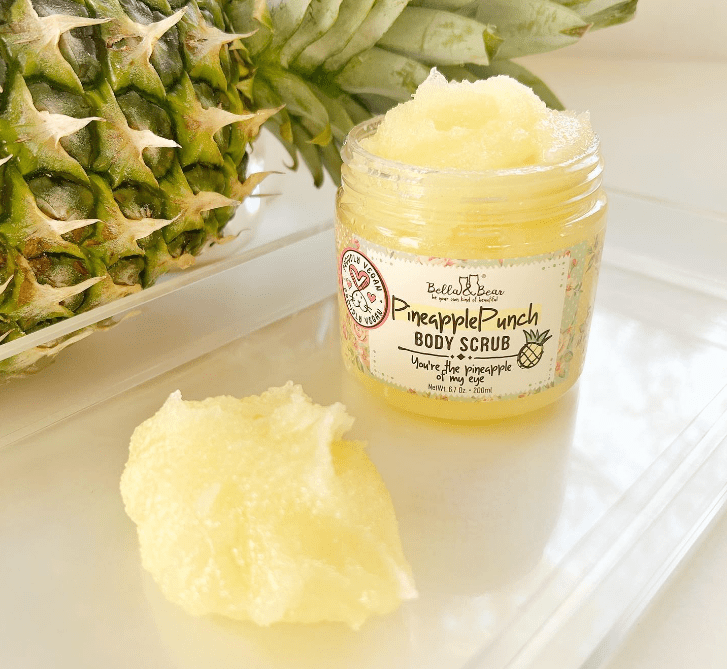 Bella and Bear Bath & Body Care Pineapple Punch Body Scrub Exfoliator 6.7oz X 12